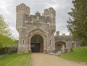 The gate house of Arundel castle in West Sussex, England.