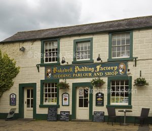 Bakewell pudding factory in the town of Bakewell in Derbyshire, England.