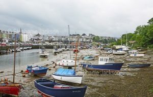 The harbour and town of Caernarfon / Carnarvon in Wales.