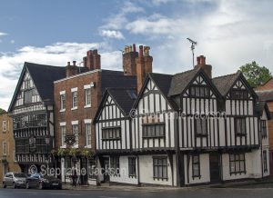Historic buildings, National Heritage listed mediaeval building, Ye Olde Edgar, on Shipgate Street in the British city of Chester in Cheshire, England.