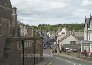 Main street in the Welsh town of Conwy., Wales
