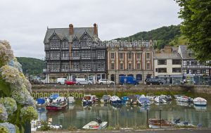 Town of Dartmouth and harbour, in Devon, England.