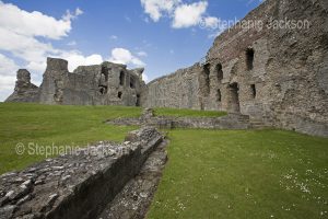 Ruins of Denbigh castle in Wales.