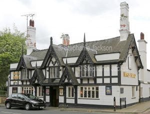 The Nag's Head, an historic British pub in the town of Wrexham in Wales.