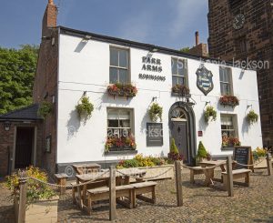 The Parr Arms pub in the village of Grappenhall in Cumbria, England.