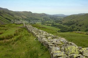 Ruins of the Roman Fort that once dominated Hard Knott pass in the Lake District in Cumbria, England.