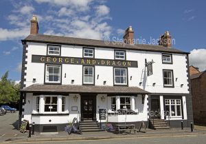 The George and Dragon pub in the village of Tarvin in Cheshire, England.