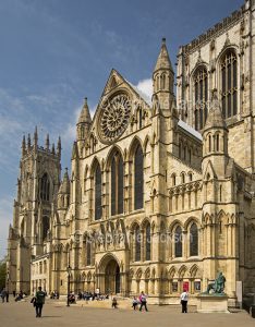 The historic York minster / cathedral is a popular tourist attraction in the historic city of York in Yorkshire, England.