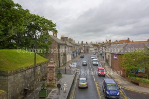 The main street of the town of Berwick-upon-Tweed in Northumberland, England.