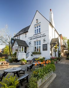 The Laughing Fish pub in the village of Isfield in East Sussex, England.