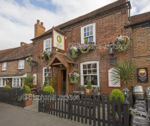 The Green Man pub in the village of Denham in Buckinghamshire, England.