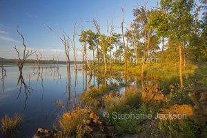 Lake at dawn at Paradise dam near Biggenden in Queensland Australia.